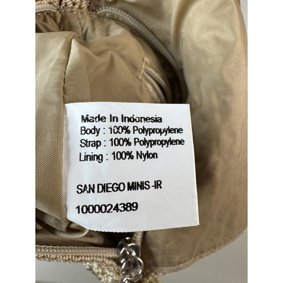 The Sak Mini Purse Crossbody Shoulder Bag Taupe Tan Crochet Boho Y2K Travel - Picture 6 of 12